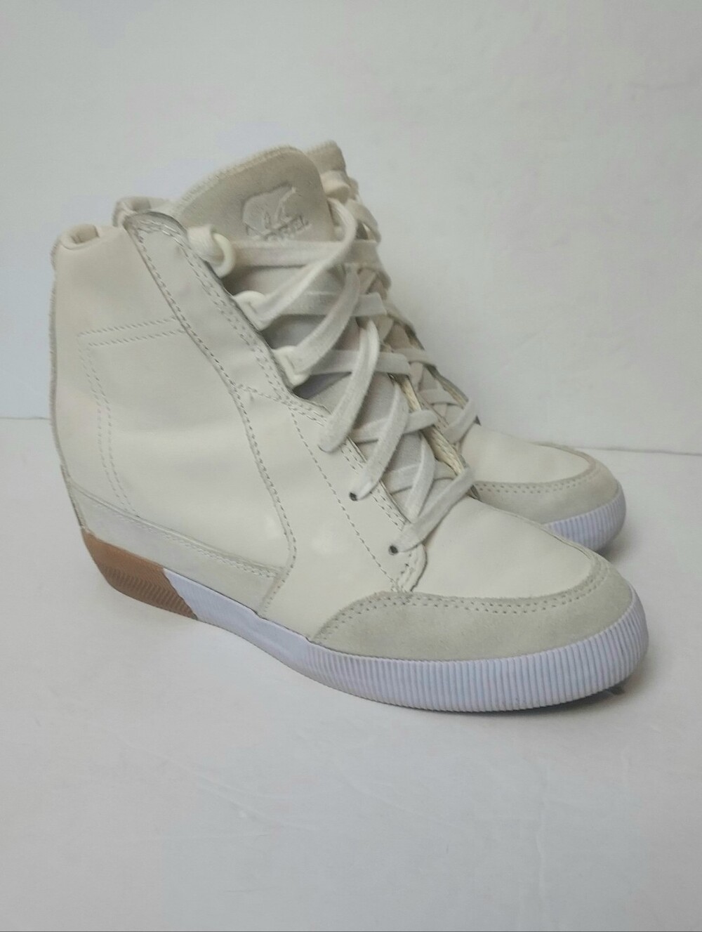 SOREL Women's Out N About Wedge Sneaker White Size 7